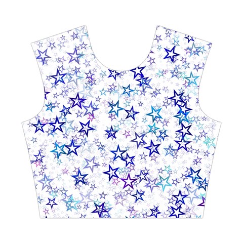 Christmas Stars Background Cotton Crop Top from ArtsNow.com Front