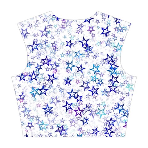 Christmas Stars Background Cotton Crop Top from ArtsNow.com Back