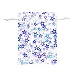 Christmas Stars Background Lightweight Drawstring Pouch (S)