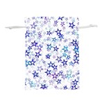 Christmas Stars Background Lightweight Drawstring Pouch (L)