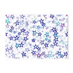 Christmas Stars Background Crystal Sticker (A4)