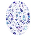 Christmas Stars Background UV Print Acrylic Ornament Oval