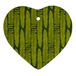 Fern Texture Nature Leaves Ornament (Heart)