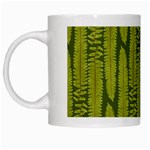 Fern Texture Nature Leaves White Mug