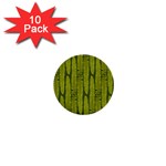 Fern Texture Nature Leaves 1  Mini Buttons (10 pack) 