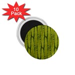 Fern Texture Nature Leaves 1.75  Magnets (10 pack) 