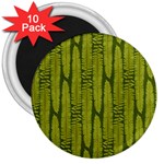 Fern Texture Nature Leaves 3  Magnets (10 pack) 