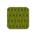 Fern Texture Nature Leaves Rubber Square Coaster (4 pack)