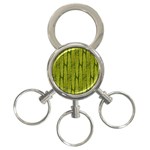 Fern Texture Nature Leaves 3-Ring Key Chain