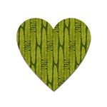 Fern Texture Nature Leaves Heart Magnet