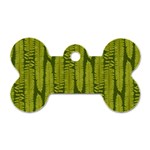 Fern Texture Nature Leaves Dog Tag Bone (Two Sides)