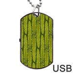 Fern Texture Nature Leaves Dog Tag USB Flash (One Side)