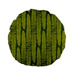 Fern Texture Nature Leaves Standard 15  Premium Round Cushions