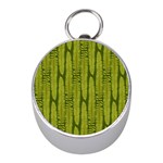 Fern Texture Nature Leaves Mini Silver Compasses