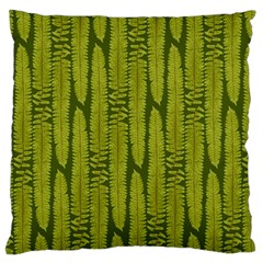 Fern Texture Nature Leaves Large Premium Plush Fleece Cushion Case (Two Sides) from ArtsNow.com Front