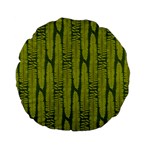 Fern Texture Nature Leaves Standard 15  Premium Flano Round Cushions