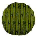 Fern Texture Nature Leaves Large 18  Premium Flano Round Cushions