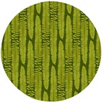 Fern Texture Nature Leaves Wooden Bottle Opener (Round)