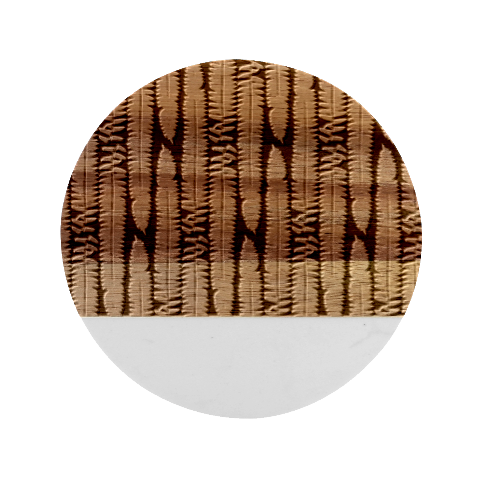 Fern Texture Nature Leaves Marble Wood Coaster (Round) from ArtsNow.com Front