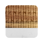 Fern Texture Nature Leaves Marble Wood Coaster (Square)