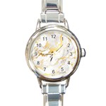 Marble Pattern Round Italian Charm Watch