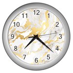 Marble Pattern Wall Clock (Silver)