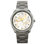 Marble Pattern Sport Metal Watch