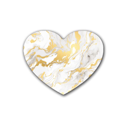 Marble Pattern Rubber Heart Coaster (4 pack) from ArtsNow.com Front