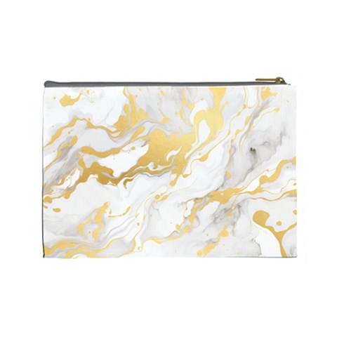 Marble Pattern Cosmetic Bag (Large) from ArtsNow.com Back