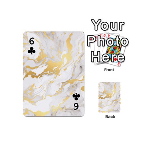 Marble Pattern Playing Cards 54 Designs (Mini) from ArtsNow.com Front - Club6