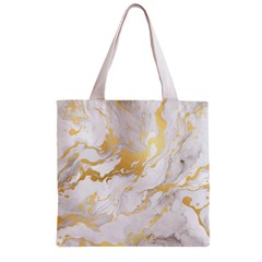 Marble Pattern Zipper Grocery Tote Bag from ArtsNow.com Back