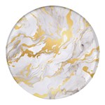 Marble Pattern Round Glass Fridge Magnet (4 pack)