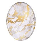 Marble Pattern Oval Glass Fridge Magnet (4 pack)