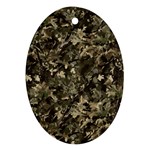 Camouflage Army Survival Uniform Oval Ornament (Two Sides)