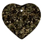 Camouflage Army Survival Uniform Heart Ornament (Two Sides)