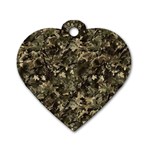 Camouflage Army Survival Uniform Dog Tag Heart (Two Sides)