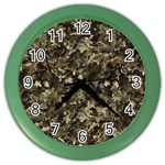 Camouflage Army Survival Uniform Color Wall Clock