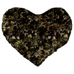 Camouflage Army Survival Uniform Large 19  Premium Heart Shape Cushions