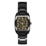 Camouflage Army Survival Uniform Stainless Steel Barrel Watch