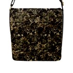 Camouflage Army Survival Uniform Flap Closure Messenger Bag (L)