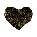 Camouflage Army Survival Uniform Standard 16  Premium Flano Heart Shape Cushions