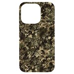 Camouflage Army Survival Uniform iPhone 14 Pro Black UV Print Case