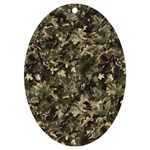 Camouflage Army Survival Uniform UV Print Acrylic Ornament Oval