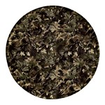 Camouflage Army Survival Uniform Round Glass Fridge Magnet (4 pack)