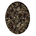 Camouflage Army Survival Uniform Oval Glass Fridge Magnet (4 pack)