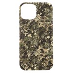 Camouflage Army Survival Uniform iPhone 15 Black UV Print PC Hardshell Case