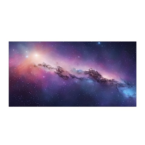 Cosmic Dreamscape Print (ai) Black Backgrond Satin Wrap 35  x 70  from ArtsNow.com Front