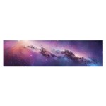 Cosmic Dreamscape Print (ai) Black Backgrond Oblong Satin Scarf (16  x 60 )