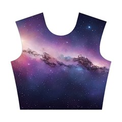 Cosmic Dreamscape Print (ai) Black Backgrond Cotton Crop Top from ArtsNow.com Front