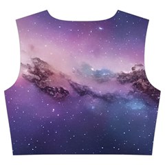 Cosmic Dreamscape Print (ai) Black Backgrond Trumpet Sleeve Cropped Top from ArtsNow.com Back